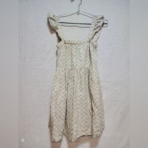 Madewell Cream Ruffled Tiered Sundress